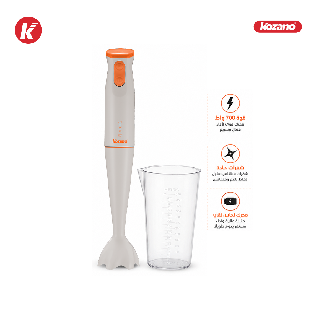 Mixeur plongeant 2-en-1 Kuzano, 700 W – Blanc